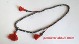 Tibetan Buddhist OM Mantras Yak Bone Rosary 8mm Prayer Meditation Mala BRO952